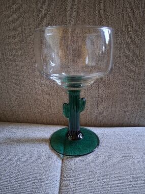 Libbey Green Seguro Cactus Margarita Glass 16oz